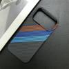 Neue Schlanke Carbonfaser-Textur PC Rahmenlose Handyhülle Für iPhone 17 16 15 14 13 Pro Max Wärmeableitung Dreifarbige Streifen Abdeckung