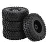 RC Car Tires Rubber Sturdy Remote Control Pickup Truck Wheel Tires Replacement for MN82 Black