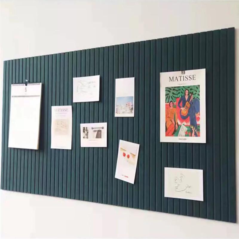 Grooved Felt Wall Sticker Stripes - No-Drill Decorative Panel for Classroom & Living Room.