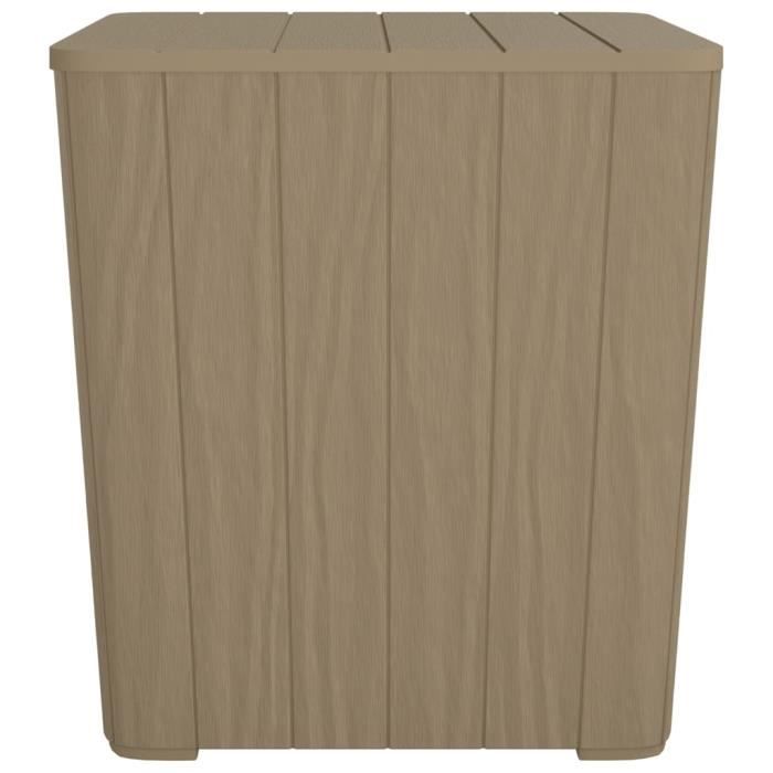VidaXL Table de jardin avec couvercle amovible marron polypropylène 364153