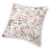 Sepia Roses Botanical Night Garden Square Pillowcase Polyester Linen Velvet Zip Decor Throw Pillow Case Car Cushion Cover