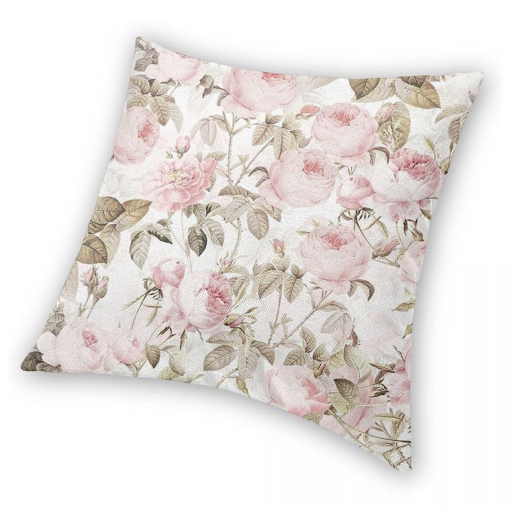 Sepia Roses Botanical Night Garden Square Pillowcase Polyester Linen Velvet Zip Decor Throw Pillow Case Car Cushion Cover