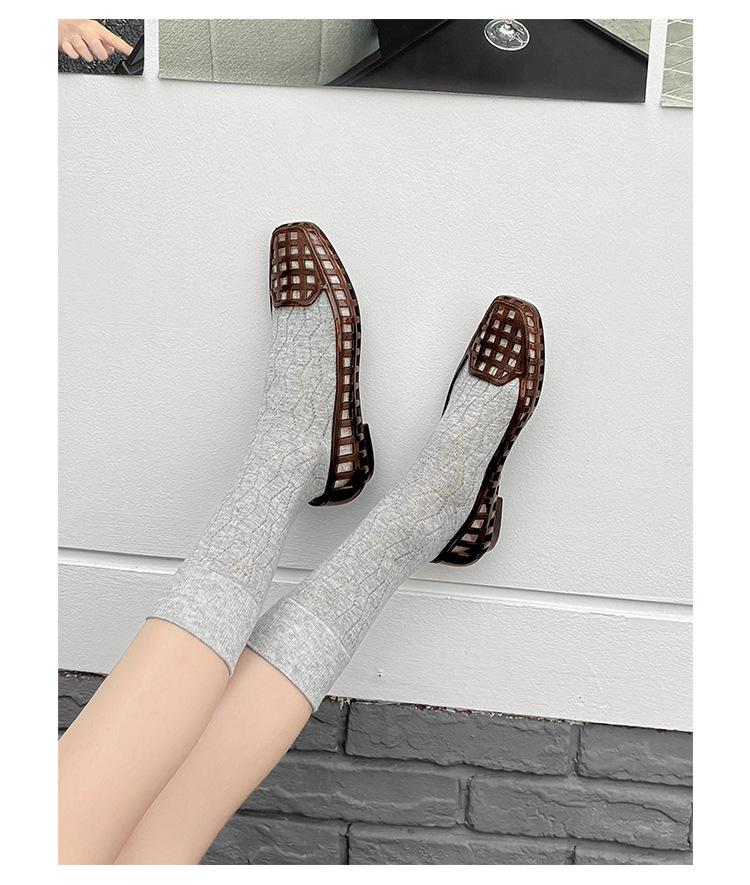 Korean Jelly Crystal Low-Cut Women's PVC Slides: 2025 Square Toe Casual Slippers