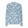 Damen Locker Lässig Vintage Floral Print Langarm Top Strickjacke