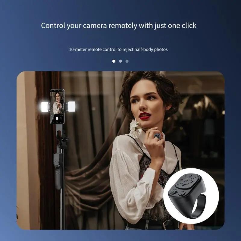 Multifunctional Ring Remote Control, Wireless Rechargeable Bluetooth Page-Turning Ring, Camera Shutter for Short Videos