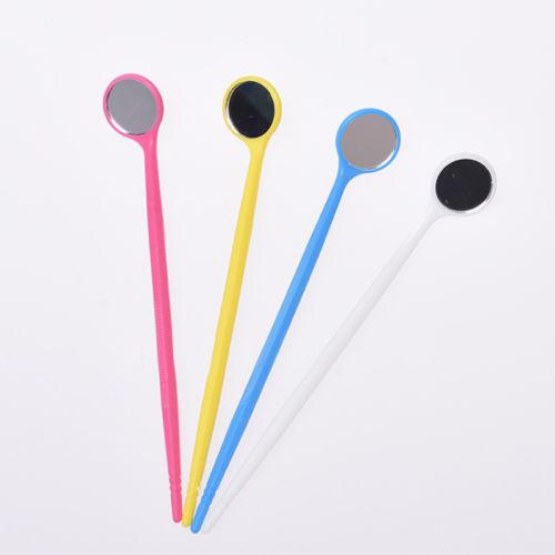 100pcs Dental Disposable Mouth Exam Mirrors Plastic Dental Instrument