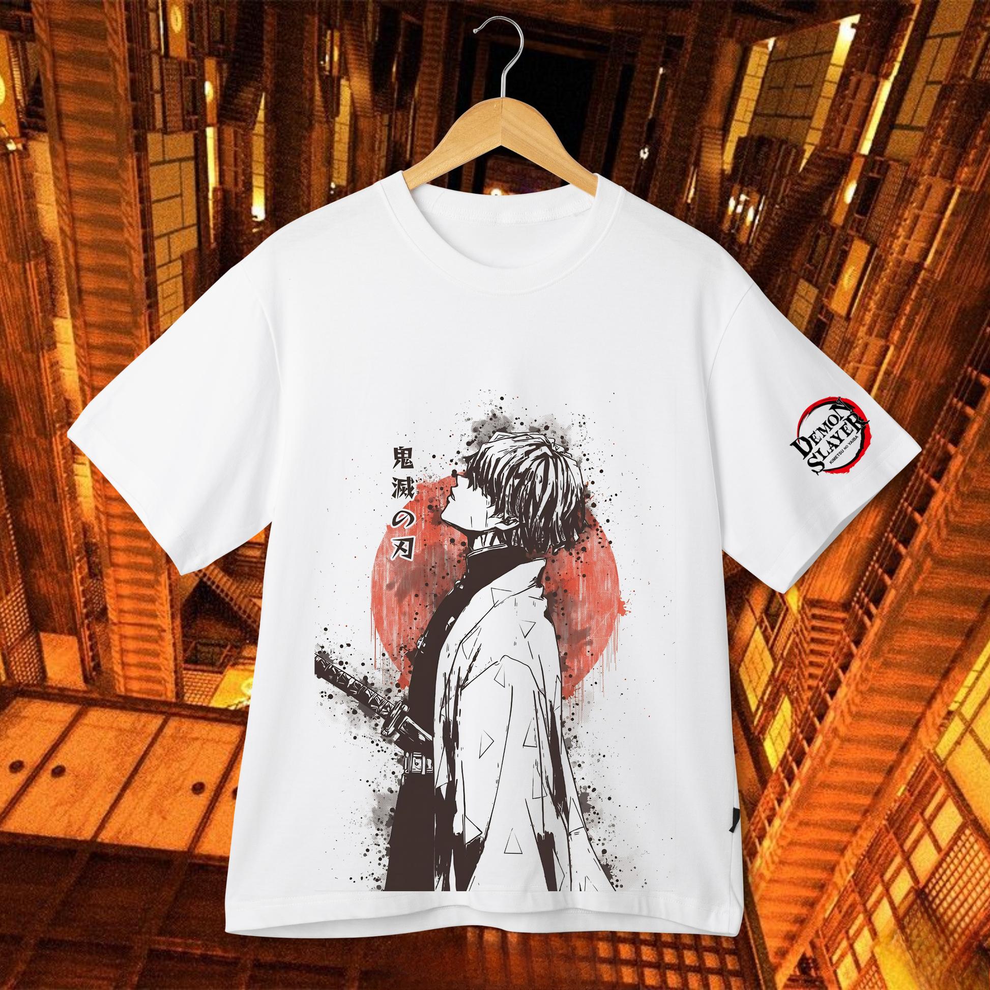 

Demon Slayer Zenitsu Agatsuma T-Shirt Anime Ink Style Graphic Tee Men s Streetwear Casual Top for Anime Lovers S разноцветный