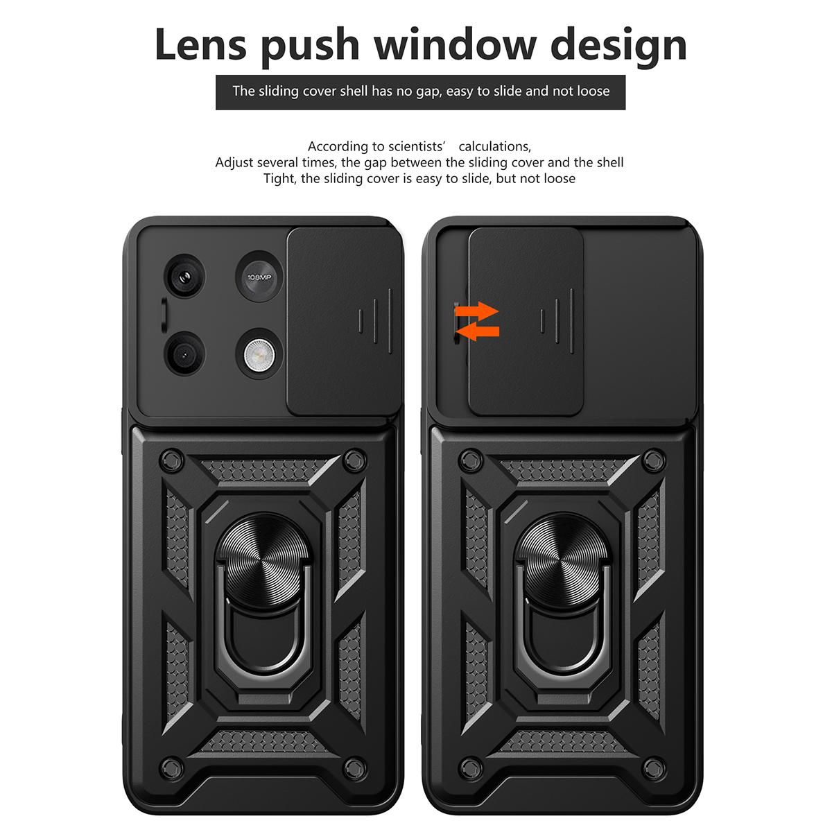 

Для Xiaomi Redmi Note 13 5G Phone Case Slide Lens Protection Протиударна кришка Rose Gold