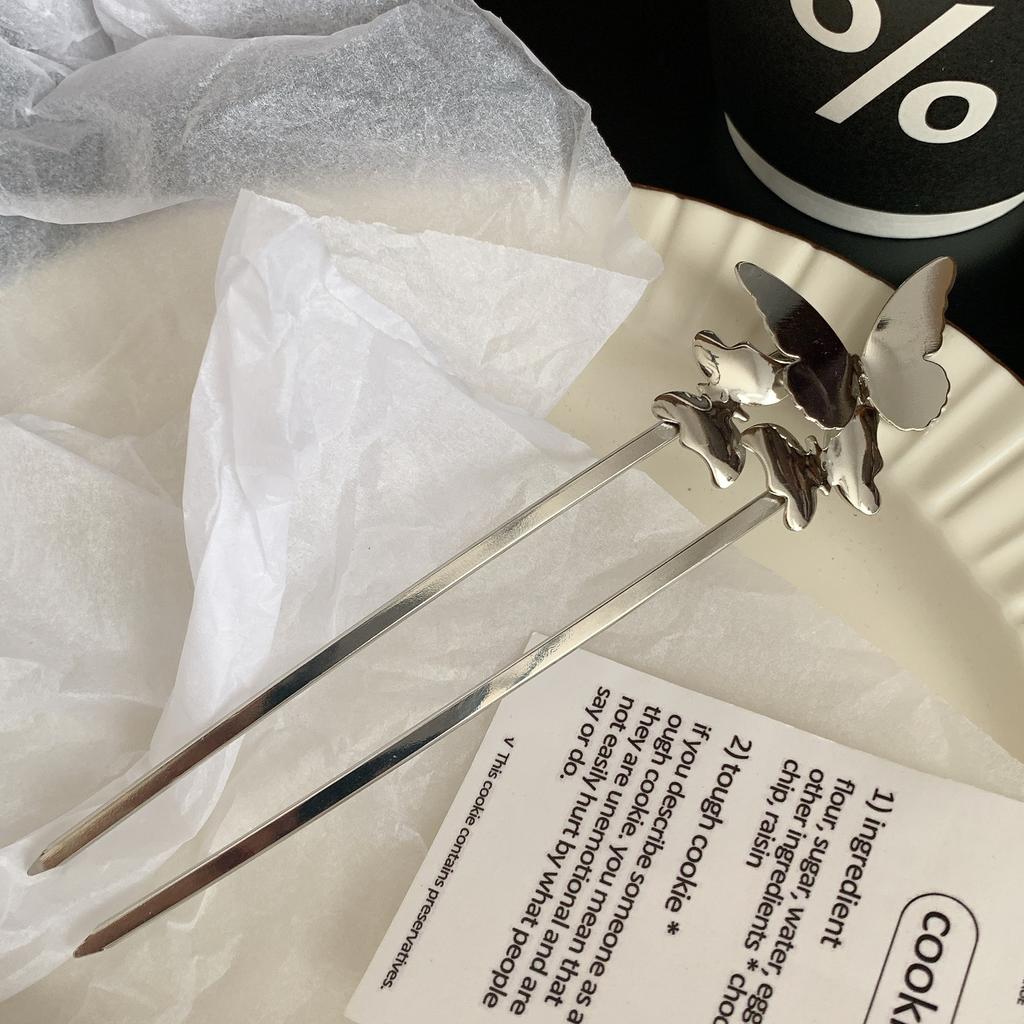 Exquisite butterfly hair clip, high-end elegant curly hair clip accessory, Chinese style horse face skirt hair accessory