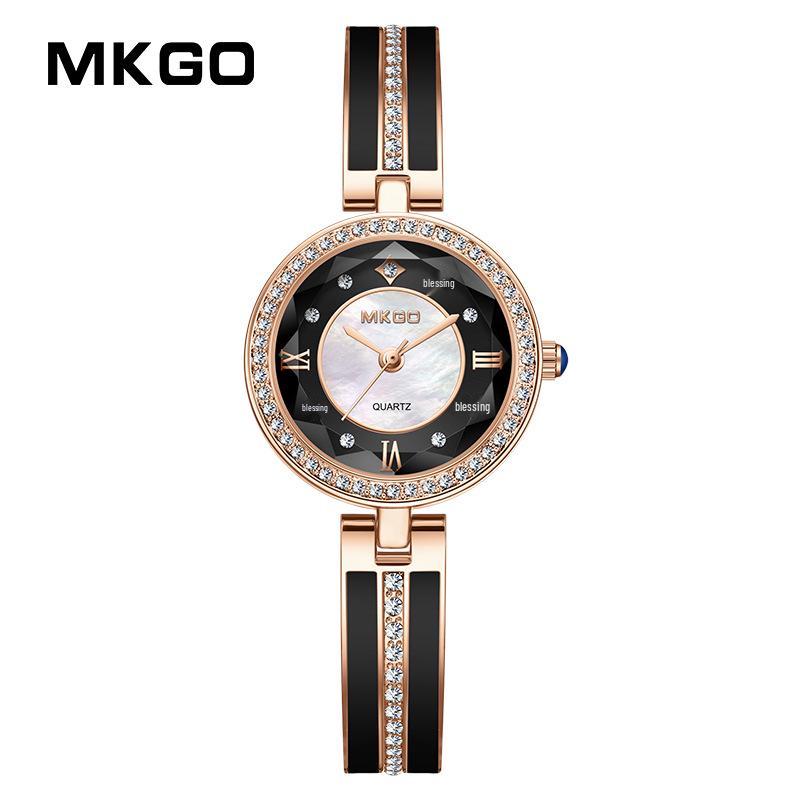 Mok Ga Women s High-end Quartz Watch with Rhinestones and Roman Numerals - Korean Style Casual Fashion Wristwatch