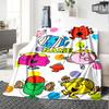 Custom Name Mr. Men and Little Miss Theme Printed Blanket - Perfect for Couch, Bed, Travel & Outdoor Use | Machine Washable, Cozy & Durable.