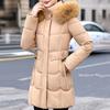 Fashion Female Warm Coat Winter Long Parkas Hooded Faux Fur Collar Loose Thick Women's Jackets