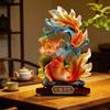 Artistic Resin Feng Shui Fish Figurine Symbolizing Abundances Decoration Perfect For Living Room Or Workspaces