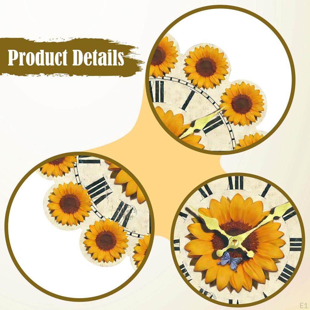 Wall Hanging Clock Decorative Wood Modern Artistic Ornament for Dining Room Housewarming