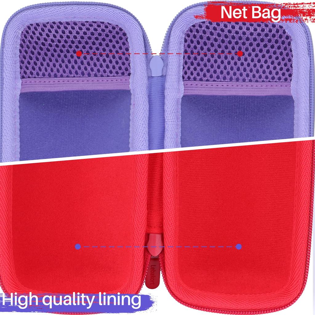 Lebakort Waterproof Portable Bluetooth Wireless Speaker with Storage Case Compatible with Flip Flip Flip and Flip 4 Mint Green 7, 6, 5, (Pink Case)