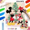 Mickey Minnie Mouse Christmas Tree Oil Paint by Numbers Painting Kit Handmade Diy Home Decoration Gift