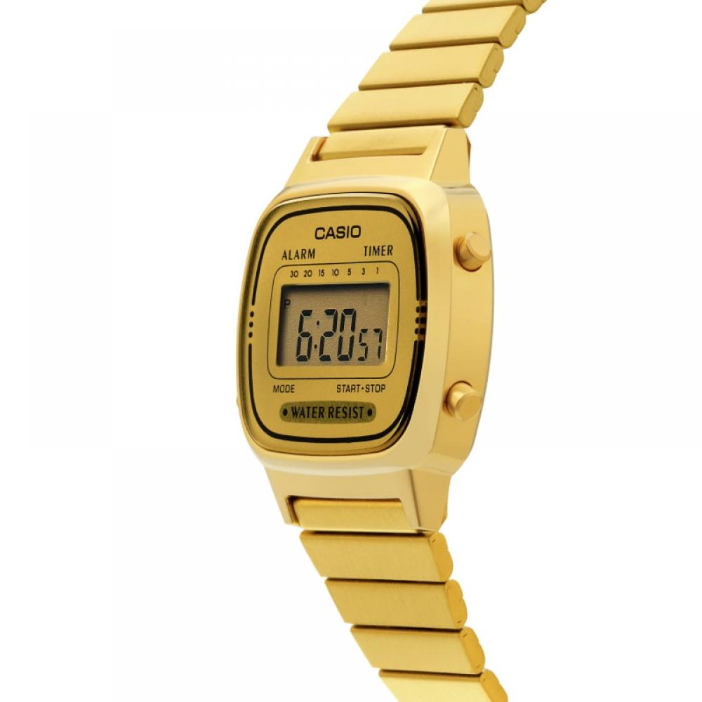 Casio La670wga 9df  La670wga 9  Digital Square Vintage Retro Women S Metal Watch