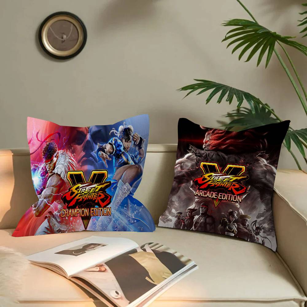 Game S-Street-F-Fighter Maple Design Cushion Cover Happy Autumn Harvest Decor Holiday Decorati Pillow Cover