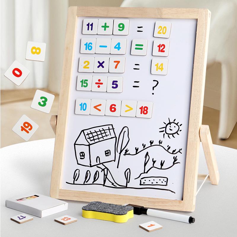 Children s Wooden Magnetic Double-Sided Drawing & Logic Board Game: Educational Fun Toy for Early Learning
