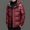 Black gold and white duck down men's down jacket thickened and warm in winter Middle-aged cold weather clothing Hooded jacket top men's cotton jacket