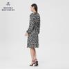 Brooks Brothers Women's Elegant Printed Drape Dress