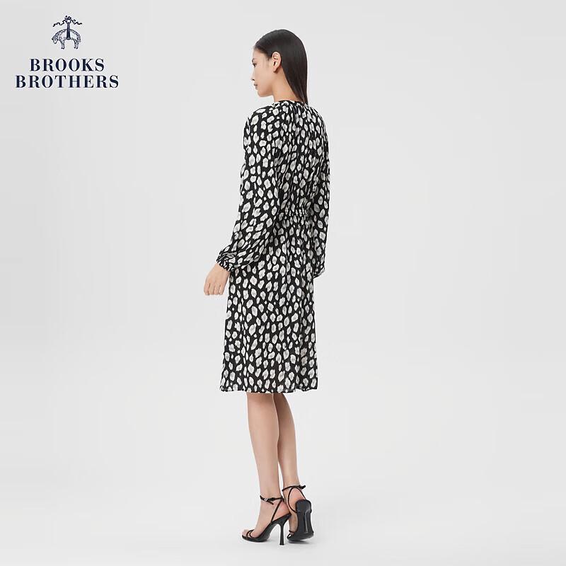 Brooks Brothers Women's Elegant Printed Drape Dress