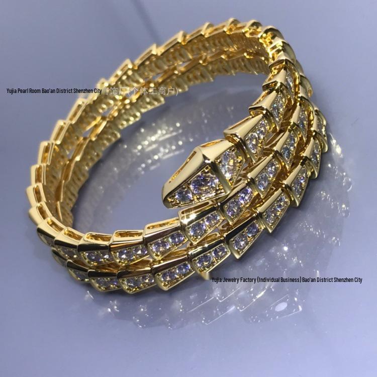 Seiko 18K Gold & Diamond Snake Bracelet: Women's 925 Sterling Silver, Double Circle, Mother-of-Pearl Inlay.