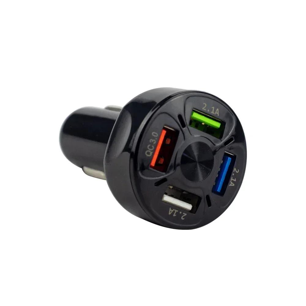 4Ports USB Car Charge 35W Mini Fast Charging for IPhone 11 Xiaomi Huawei Mobile Phone Charger Adapter Cargador Coche Usb