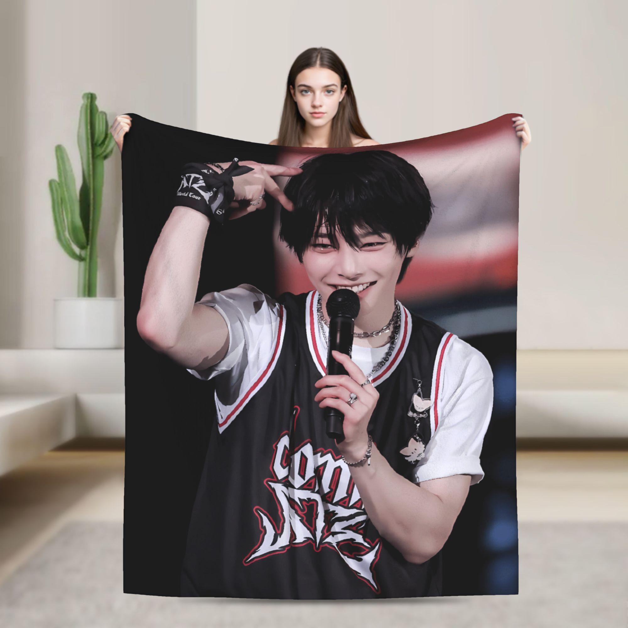 

Мягкое одеялоДетский кемпинг S-StrayKids I.N Накидка Фланелевое покрывало для гостиной Новинка Покрывало на диван-кровать 30x40in