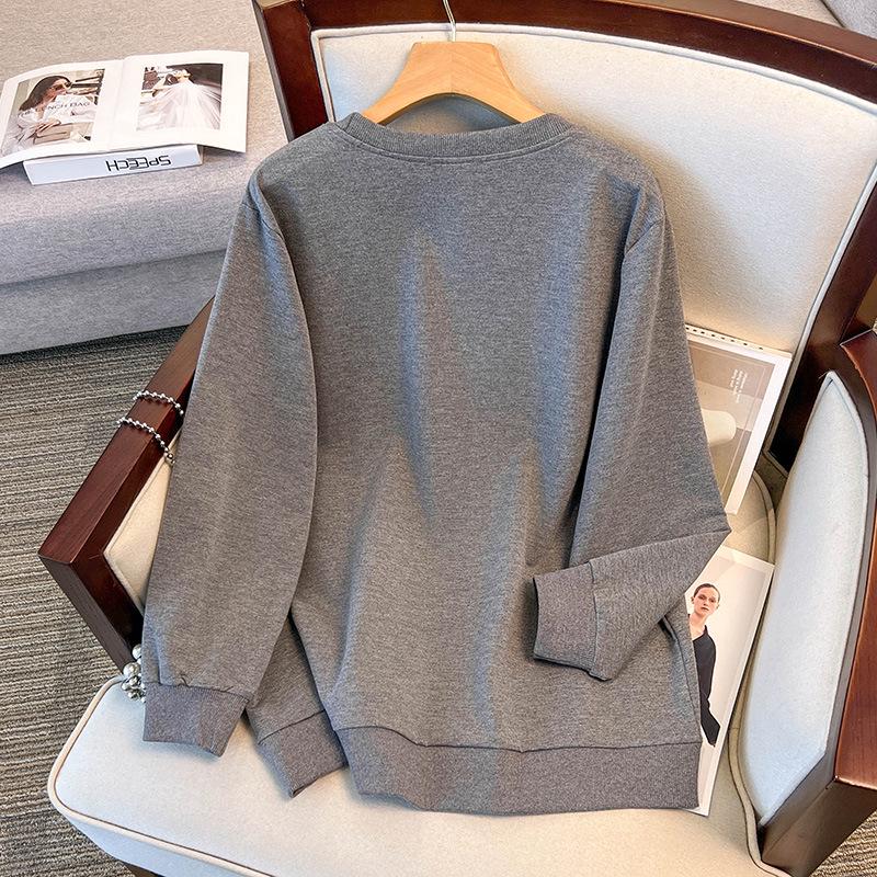 Plus Size Autumn Hoodie, 2X/3X Loose Fit, Bust 150/160/170 cm