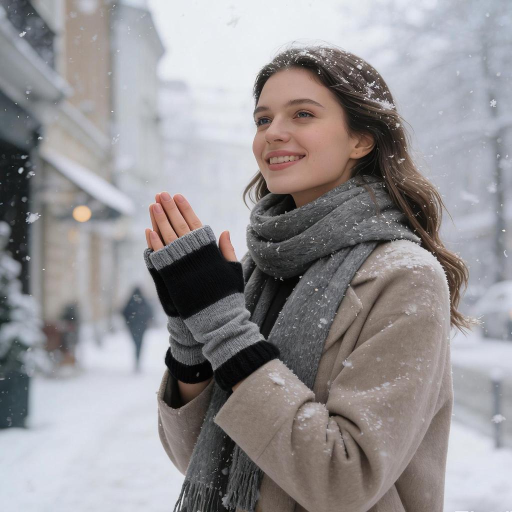 Winter Knit Fingerless Gloves Cold Weather Hand Warming Supplies Cold Weather Gloves For Women Girls Ladies Teenagers Mothers