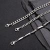 3Pcs/Set Stainless Steel Punk Cuban Chain Bracelet For Men Minimalist Silver Color Hip Hop Bracelet Party Jewelry Gifts