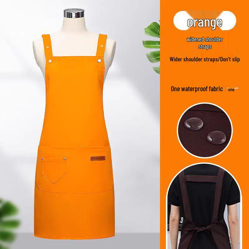 Custom Logo Waterproof Waist Apron for Milk Tea, Hot Pot, and Coffee Shop Staff