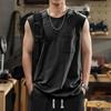 American Classic Style Heavy Vest Mens Summer Relaxed Fit Everyday Sleeveless T-shirt Basketball Fitness Athletic Shoulders
