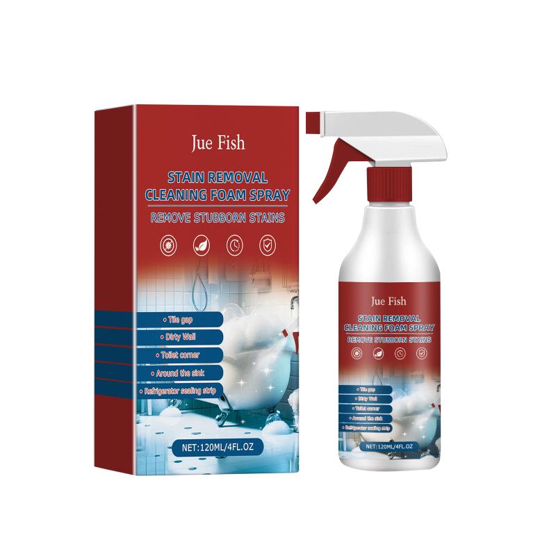 Spray Detergente per Bagno 120ml Anticalcare per Vasca da Bagno Detergente Rimuovi Macchie Lavandino Piastrelle Doccia Schiumogeno Pulitore Anticalcare per WC Spray