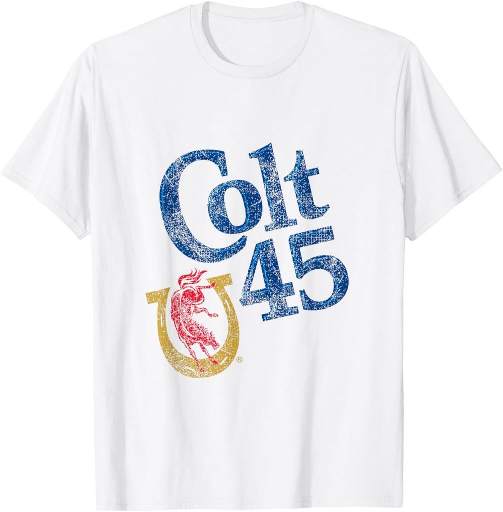 Colt 45 Beer Vintage Style - Logo WHITE T-Shirt S3