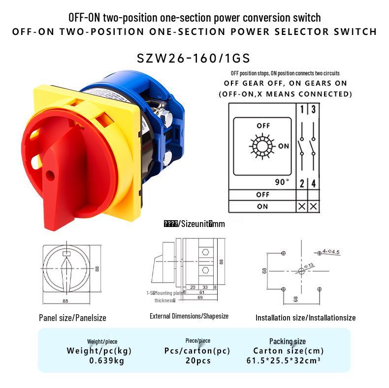 

Zhuochao SZW26-160/1GS OFF-ON Power Disconnect Switch