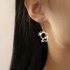 Snake with Crown Earrings for Women Stainless Steel Animal Jewelry Gold Plated Cute Drop Earrings Birthday Gift 2026 Trend
