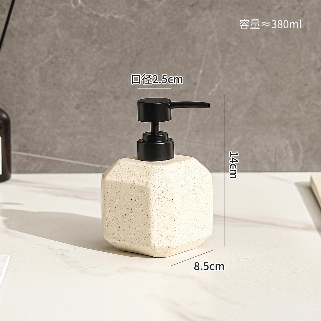 380ml   soap dispenser Ceramic lotion bottle hotel household hand soap shampoo body wash dispensing bottle bathroom press bottle