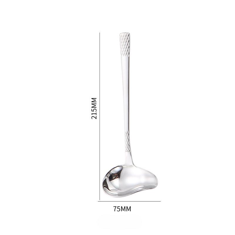 Thickened Long Handle Tablespoon Stainless Steel Soup Spoon Hot Pot Cooking Spoon Bouillon Porridge Ladle Utensils for Kitchen