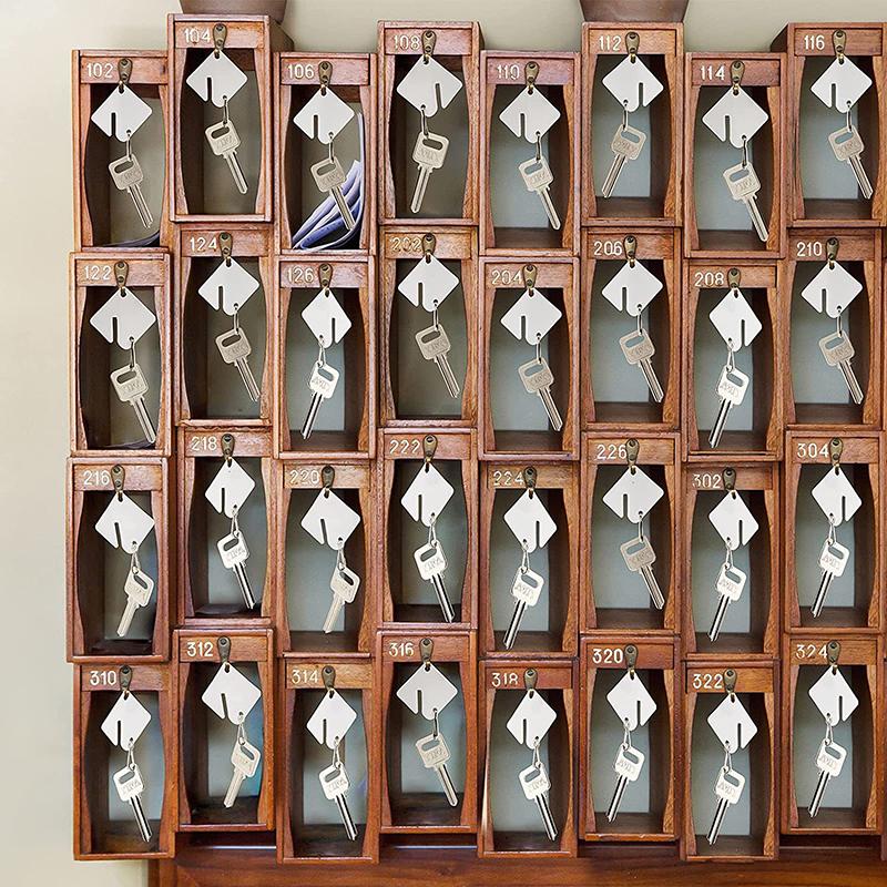 WTEMPO Blank Acrylic Key Ring Label, Acrylic Key Buckle, Acrylic Key Classification Label, Key Cabinet Receipt Card