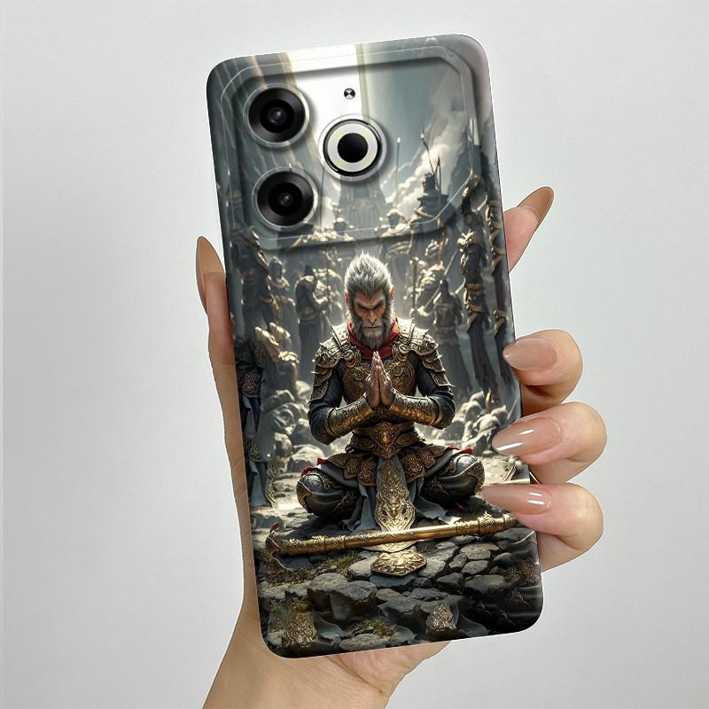 Per Tecno Pova 6 Neo Custodia POVA6NEO Silicone TPU Morbida Custodia per Telefono Verniciata Stampata Antiurto Protettiva Cover Posteriore