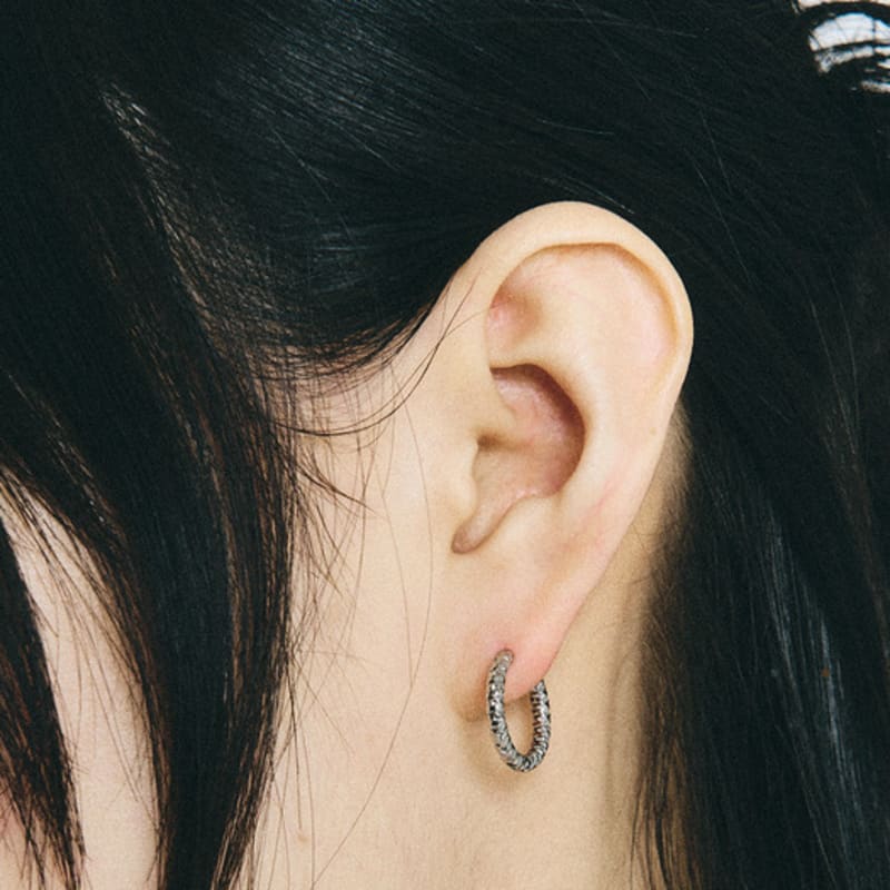 SCALETTO SBW002 Wrinkled ring earring