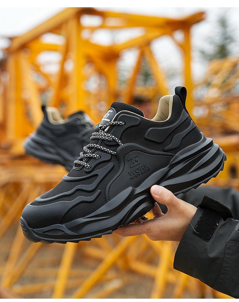 Men's Ultra-light Steel Toe Safety Shoes: Anti-smash, Anti-puncture, Soft Sole Work Shoes