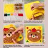 Diy Embroidery Doll Set For Kids, Sewing Arts And Crafts Kit, Easy To Do Cartoon Animal Sewing Projects Yarn Board