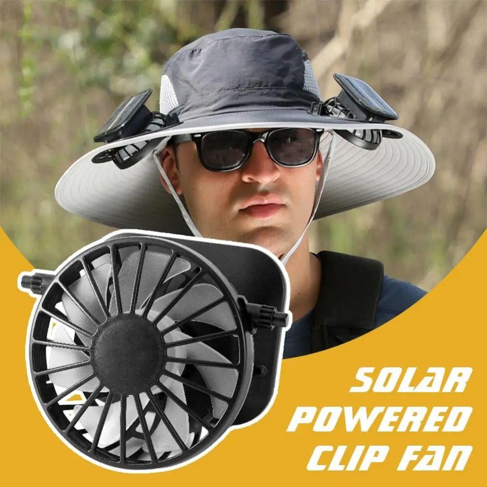 Lightweight Cooling Fan Portable Mini Hat Fan Unisex Solar Powered Fan  Outdoor
