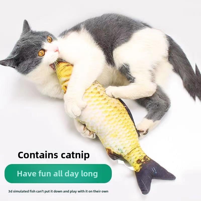Peluche Poisson Menthe Poivrée Jouet pour Chat Poisson Taquin Chat Simulation Poisson Chat Morsure Poisson Menthe Poivrée Coussin Chat Herbe Chat Friandises Chat Fournitures pour Chat