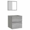 Bathroom Cabinet with Mirror Grey Sonoma Particleboard