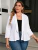 2024 Lightweight Plus Size Women's Ruffle Blazer – Comfortable and Stylish Casual Wear