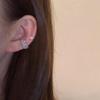 High-End Zircon Ear Cuff: Simple, Luxurious Design with Shiny, Non-Pierced Elegance